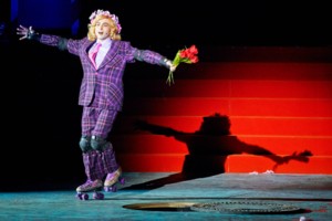 As rollerskating Freddy in Theater Augsburg's My Fair Lady.