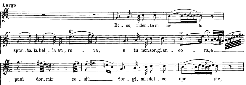 Ecco Ridente in Cielo (Rossini).
